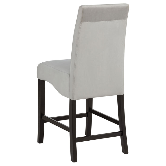 Stanton Velvet Upholstered Counter Chair Grey (Set of 2)