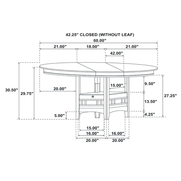 Lavon 5-piece Oval Extension Leaf Dining Set Espresso
