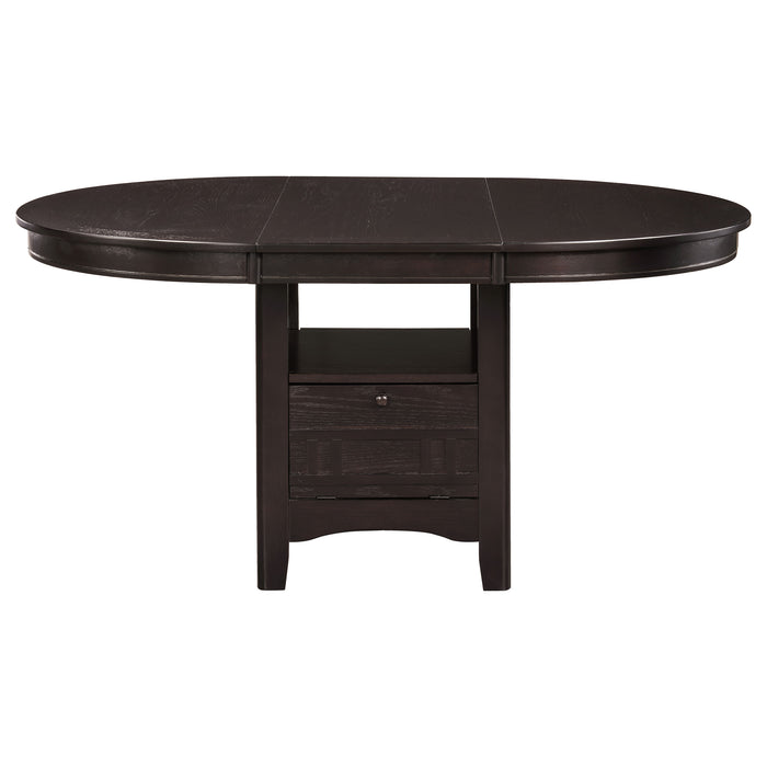 Lavon Oval 60-inch Wood Extension Leaf Dining Table Espresso
