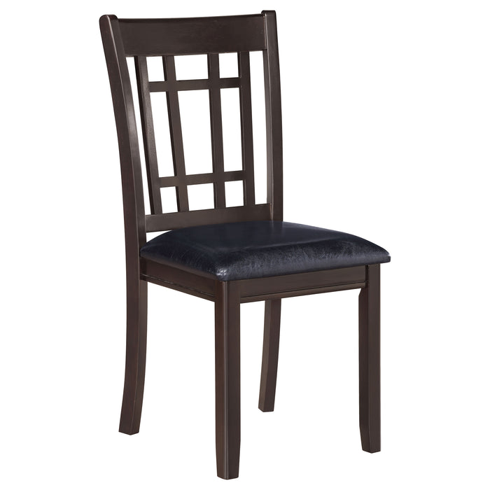 Lavon Wood Dining Side Chair Black and Espresso (Set of 2)