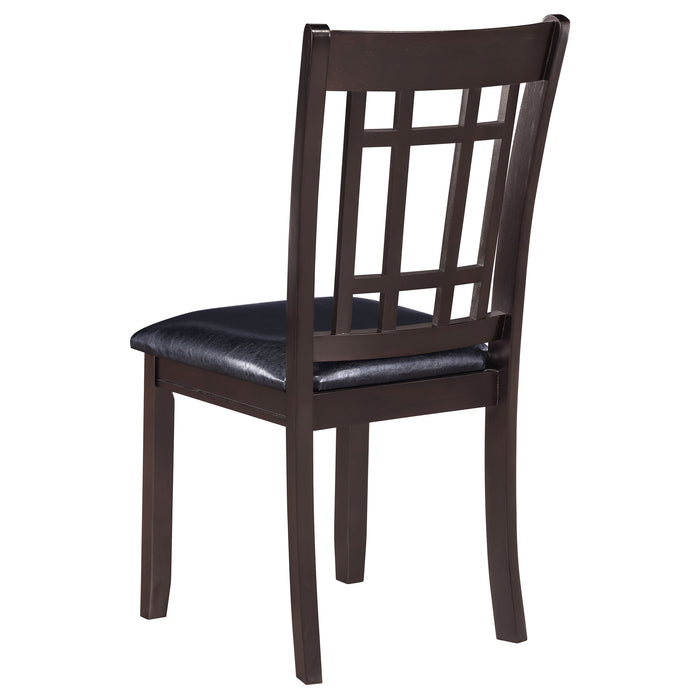 Lavon Wood Dining Side Chair Black and Espresso (Set of 2)