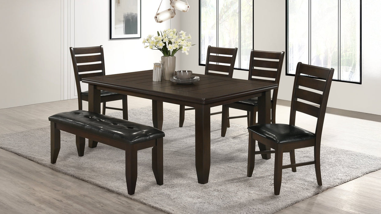 Dalila 6-piece Rectangular Dining Table Set Cappuccino