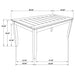 Rectangular 66-inch wood dining table in cappuccino finish with sturdy legs, ideal for kitchen or dining room furniture.