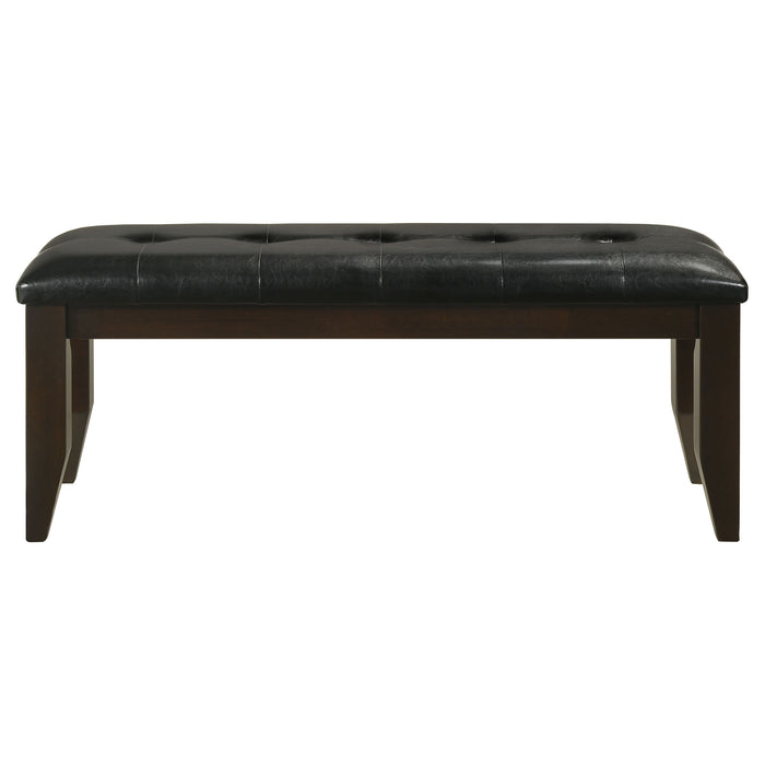 Dalila Faux Leather Upholstered Wood Dining Bench Cappuccino