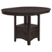 Espresso Lavon Oval 60-inch counter height extension dining table with sturdy wood finish and modern design.