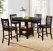 Espresso Lavon Oval 60-inch counter height extension dining table by CoasterEveryday, showcasing smooth wood surface and sturdy legs