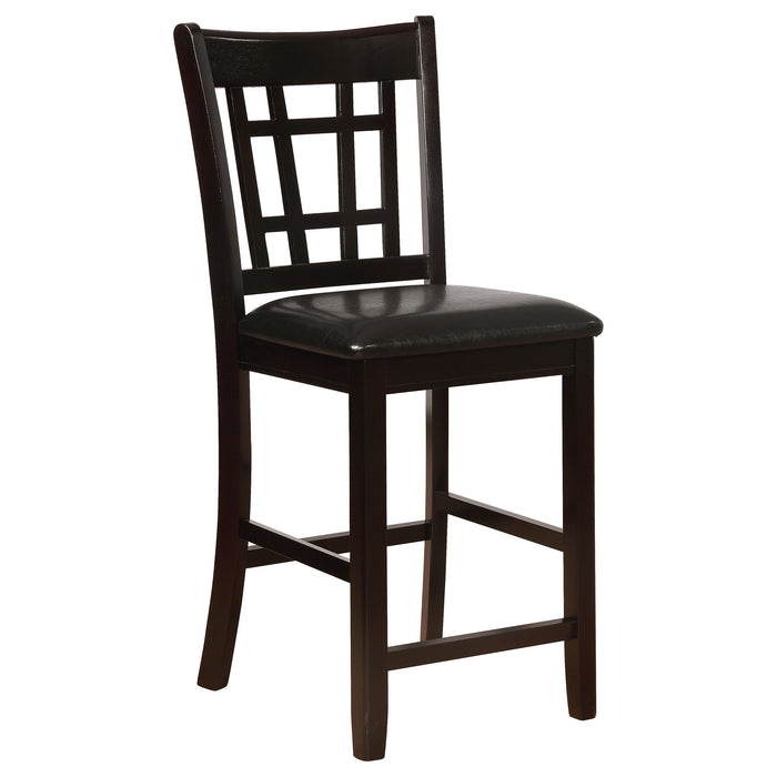 Lavon Wood Counter Height Dining Chair Black and Espresso (Set of 2)