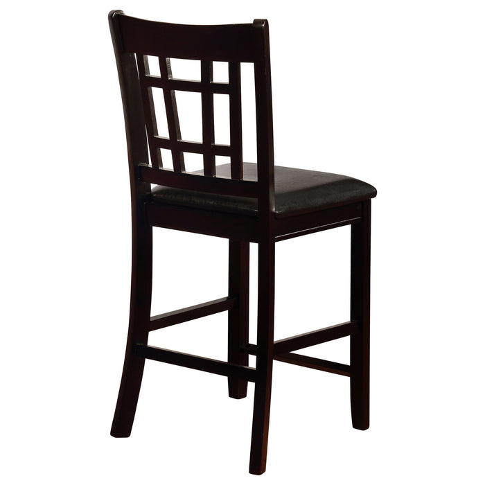 Lavon Wood Counter Height Dining Chair Black and Espresso (Set of 2)