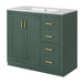 Giga bathroom vanity with sink, featuring a storage cabinet, three drawers, and soft-closing doors in a freestanding design.