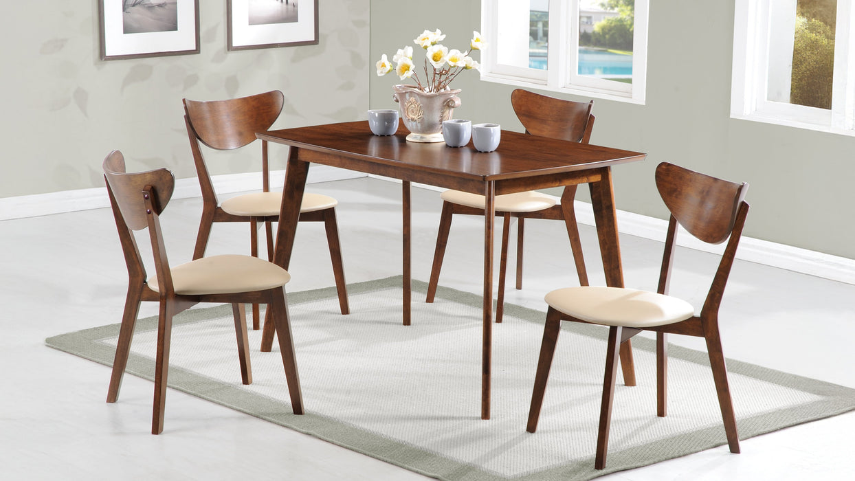 Kersey 5-piece Rectangular Dining Table Set Chestnut