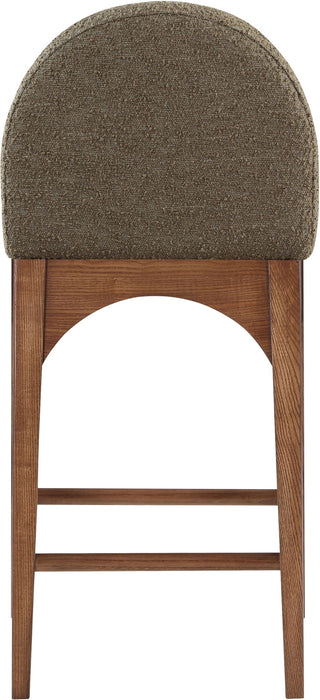 Waldorf - Boucle Stool With Brown Legs