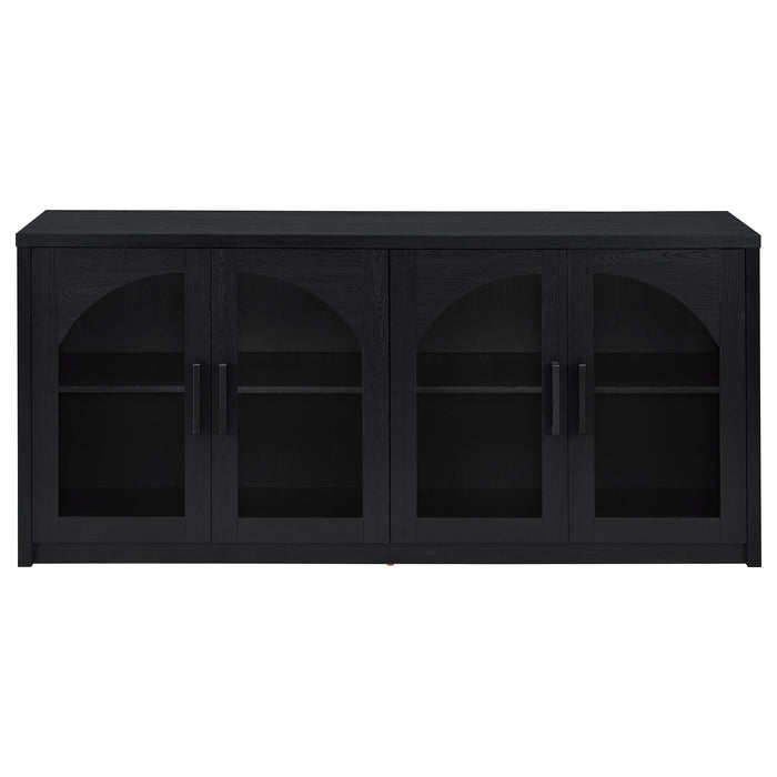 Riva 4-door Dining Sideboard Buffet Storage Credenza Black