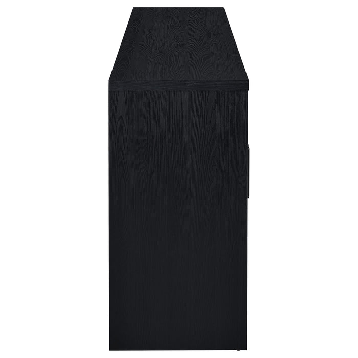 Riva 4-door Dining Sideboard Buffet Storage Credenza Black