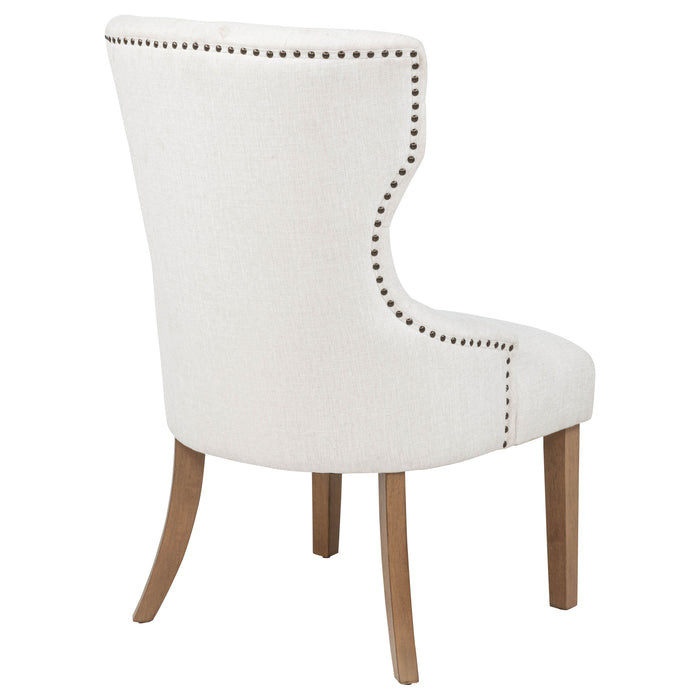 Baney Fabric Upholstered Dining Side Chair Beige and Rustic Grey