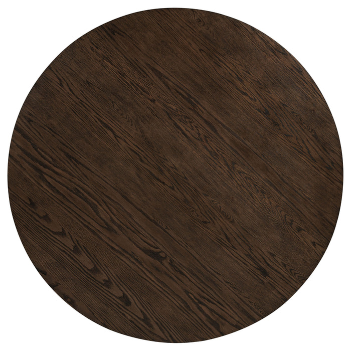 Ridgewell 5-piece Round Pedestal Dining Set Dark Oak