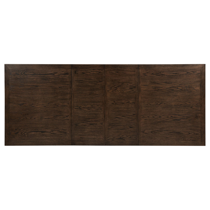 Ridgewell 9-piece Rectangular Trestle Dining Set Dark Oak