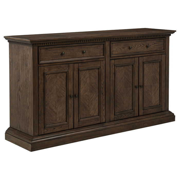 Ridgewell 2-drawer 4-door Dining Server Dark Oak