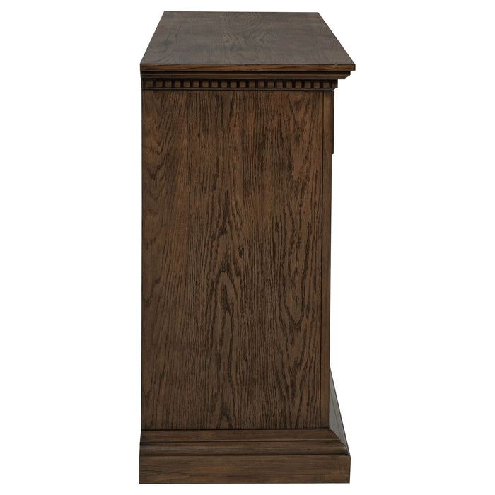Ridgewell 2-drawer 4-door Dining Server Dark Oak