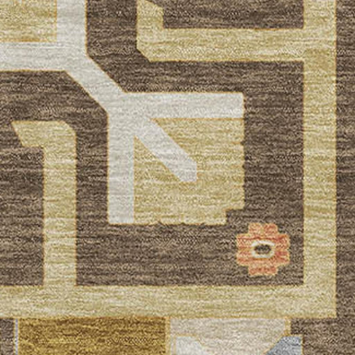 10' X 14' Southwestern Washable Area Rug With UV Protection (679624) - Brown / Gray / Gold
