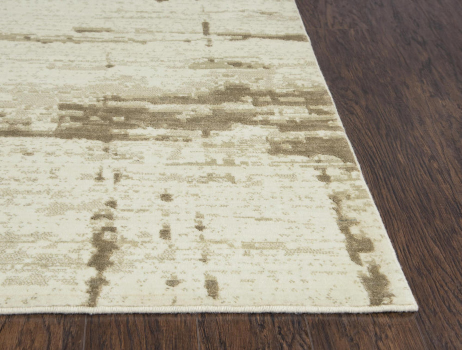 9' X 12' New Zealand Lambs Wool Abstract Hand Carved Handmade Area Rug (747039) - Beige / Ivory / Tan