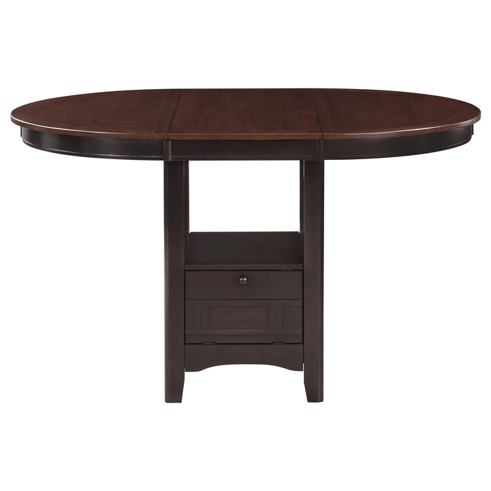 Lavon 5-piece Oval Counter Height Extension Dining Set Light Chestnut