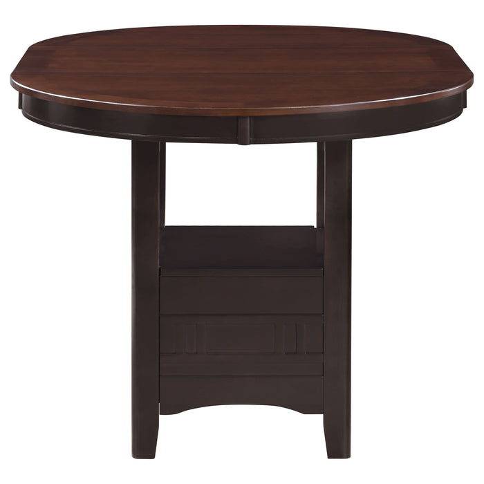 Lavon 5-piece Oval Counter Height Extension Dining Set Light Chestnut