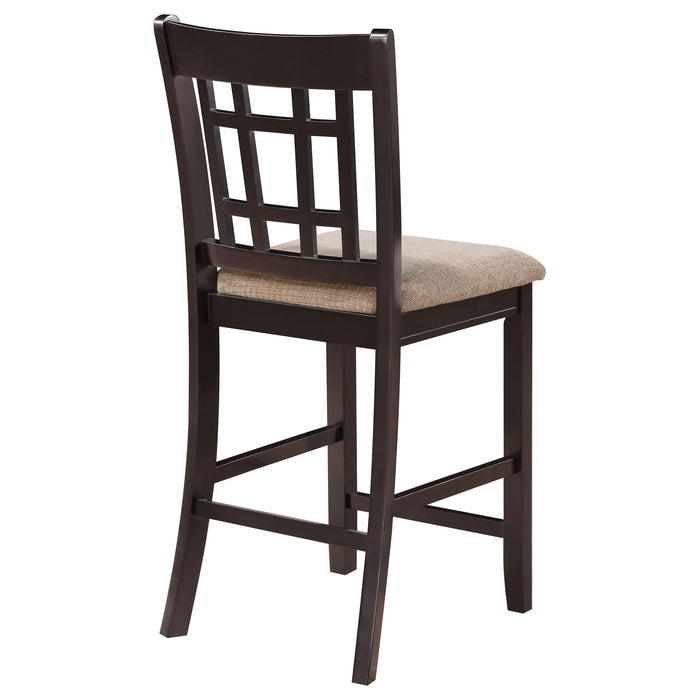 Lavon Wood Counter Height Dining Chair Tan and Espresso (Set of 2)