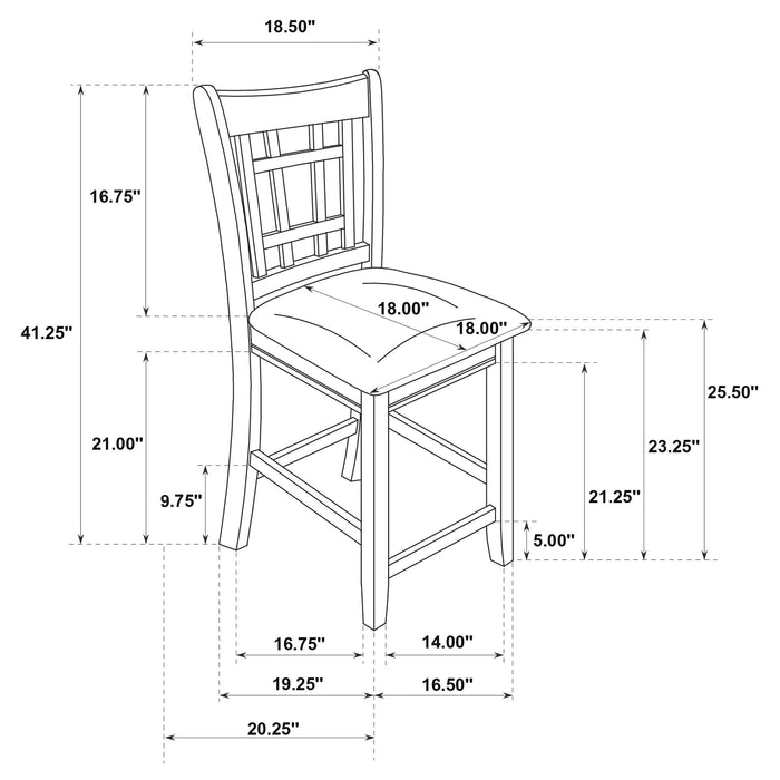 Lavon Wood Counter Height Dining Chair Tan and Espresso (Set of 2)