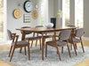 Dark walnut Malone 5-piece rectangular dining table set by CoasterEveryday, showing the table and matching chairs in a modern dining room setting.