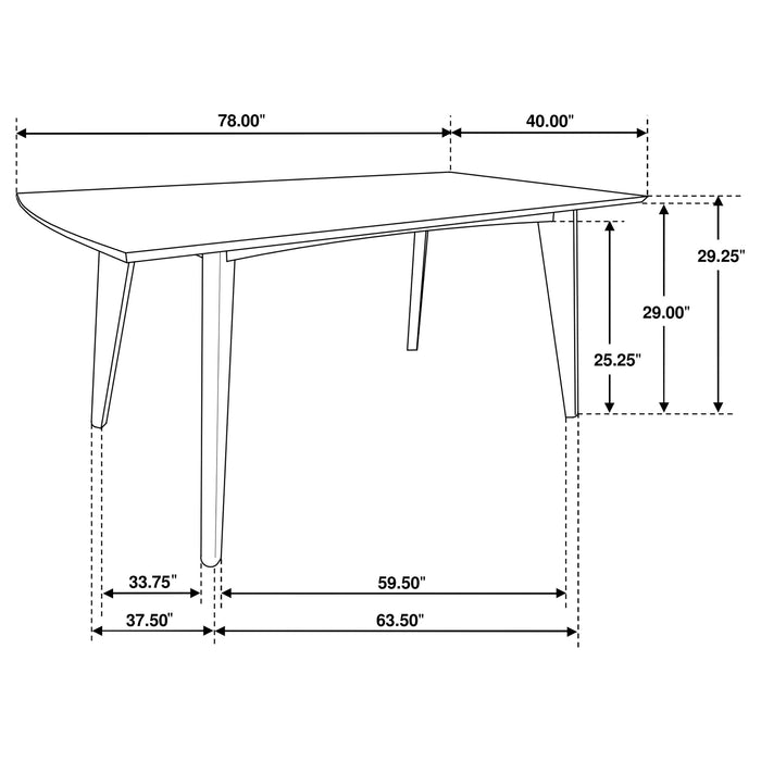 Malone 7-piece Rectangular Dining Table Set Dark Walnut