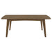 Dark walnut CoasterEssence Malone rectangular 78-inch wood dining table with sturdy legs and smooth surface.