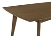 Dark walnut Malone rectangular 78-inch wood dining table by CoasterEssence, showcasing a sturdy, elegant furniture piece.