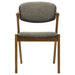 Set of two Malone padded wood dining arm chairs by CoasterEssence with dark walnut finish and cushioned seats.