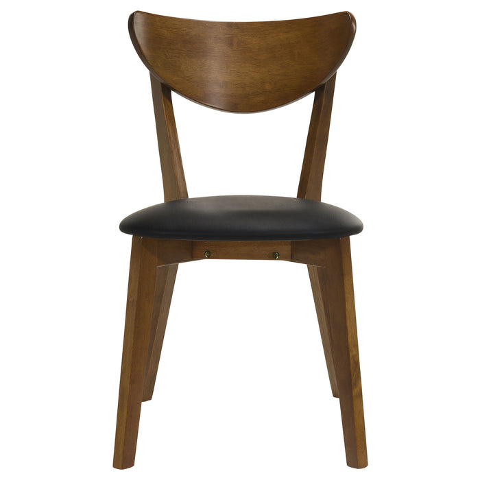 Jedda 5-piece Oval Dining Table Set Dark Walnut