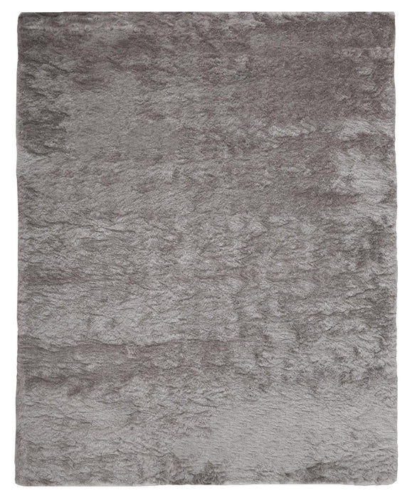 8' x 10' Shag Tufted Handmade Area Rug - Gray And Silver