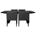 Black Catherine 5-piece rectangular dining table set by CoasterEveryday, showing the sleek table and matching chairs.