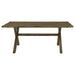 CoasterEveryday Alston 5-piece rectangular dining table set with knotty nutmeg finish, includes table and matching chairs.