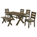 CoasterEveryday Alston 6-piece rectangular dining table set with knotty nutmeg finish, showcasing sturdy wood construction and stylish design.