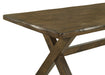 CoasterEveryday Alston 6-piece rectangular dining table set in knotty nutmeg wood finish, featuring sturdy legs and a smooth tabletop.