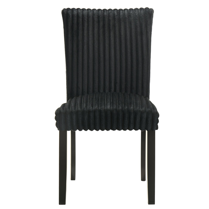 Dermott Upholstered Parson Dining Side Chair Black (Set of 2)