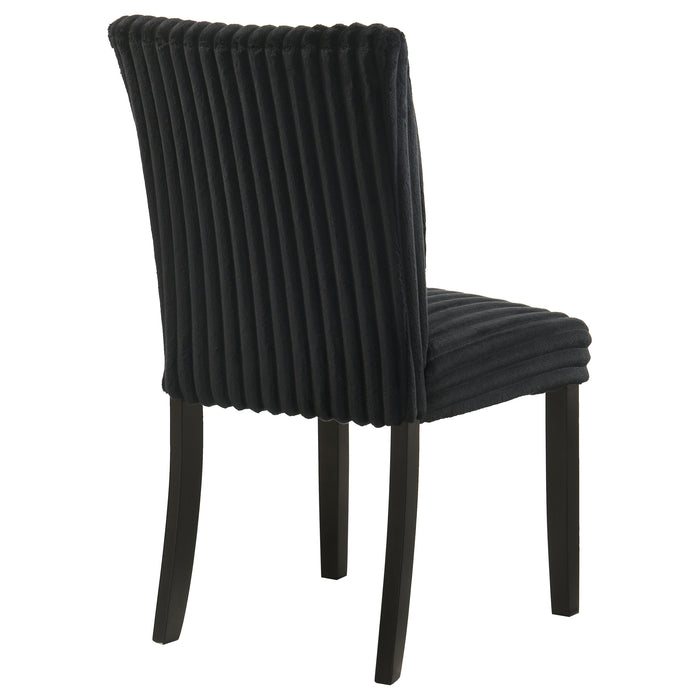 Dermott Upholstered Parson Dining Side Chair Black (Set of 2)
