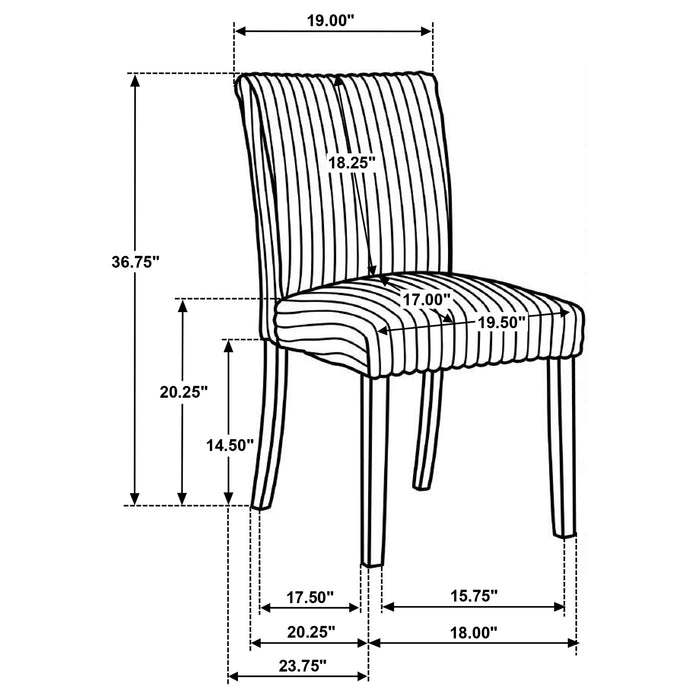 Dermott Upholstered Parson Dining Side Chair Chocolate (Set of 2)