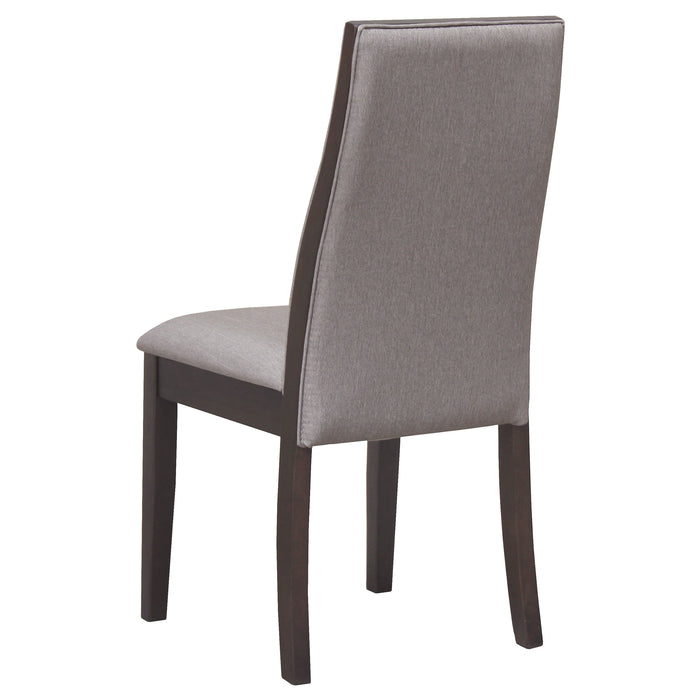 CoasterEssence Spring Creek 5-piece rectangular dining table set in taupe with matching chairs, modern furniture for dining room.