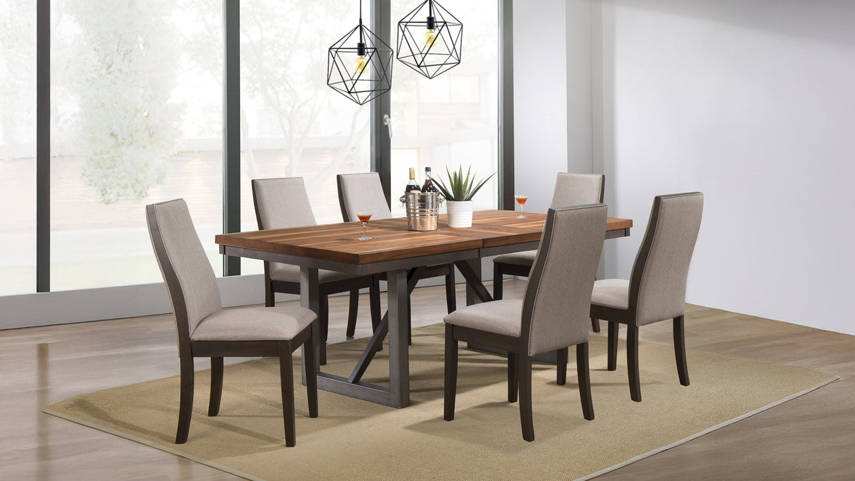 Spring Creek 7-piece Rectangular Dining Table Set Taupe