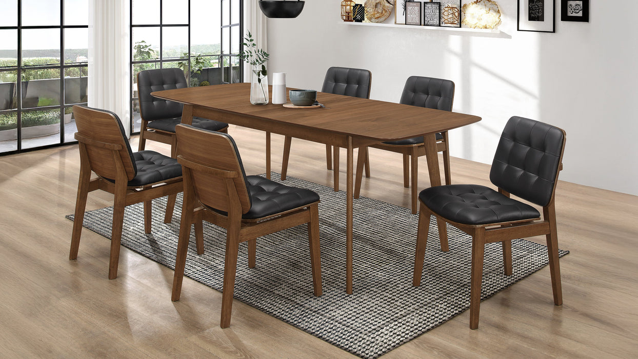 Redbridge Rectangular 7-piece Dining Set Natural Walnut