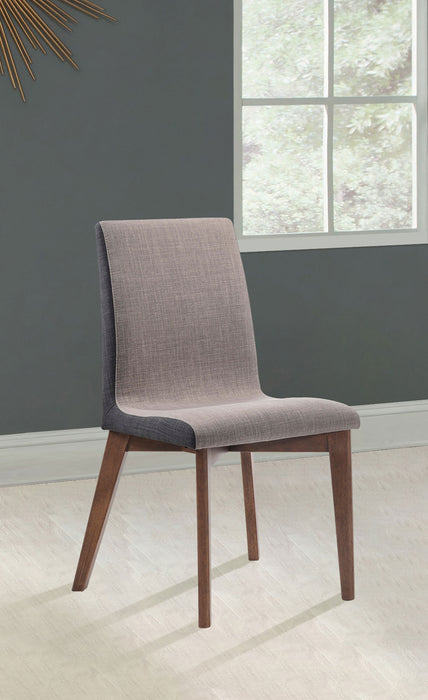 Redbridge Fabric Dining Side Chair Walnut (Set of 2)