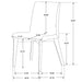 Two Redbridge fabric dining side chairs in walnut finish with wooden legs, showcasing modern furniture design.