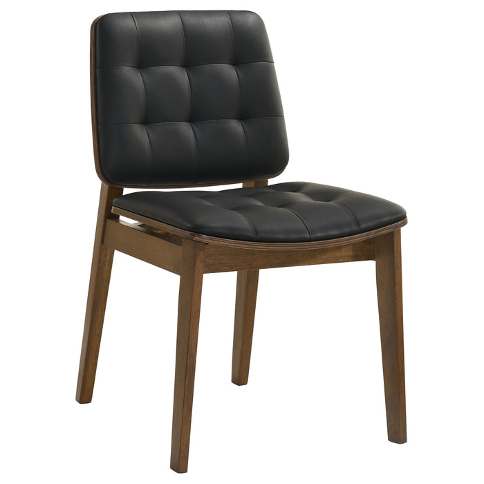 Redbridge Leatherette Dining Side Chair Walnut (Set of 2)