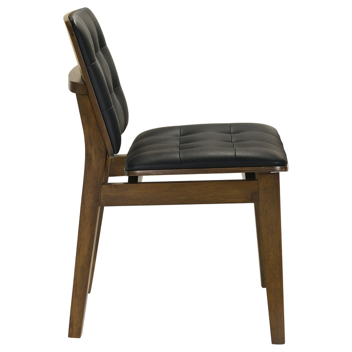 Redbridge Leatherette Dining Side Chair Walnut (Set of 2)