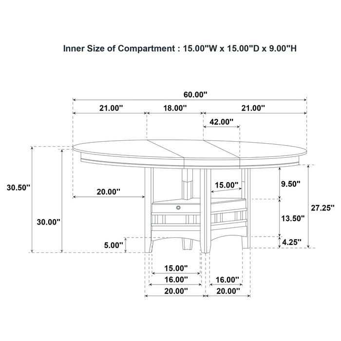 Lavon 5-piece Oval Extension Leaf Dining Set Light Oak